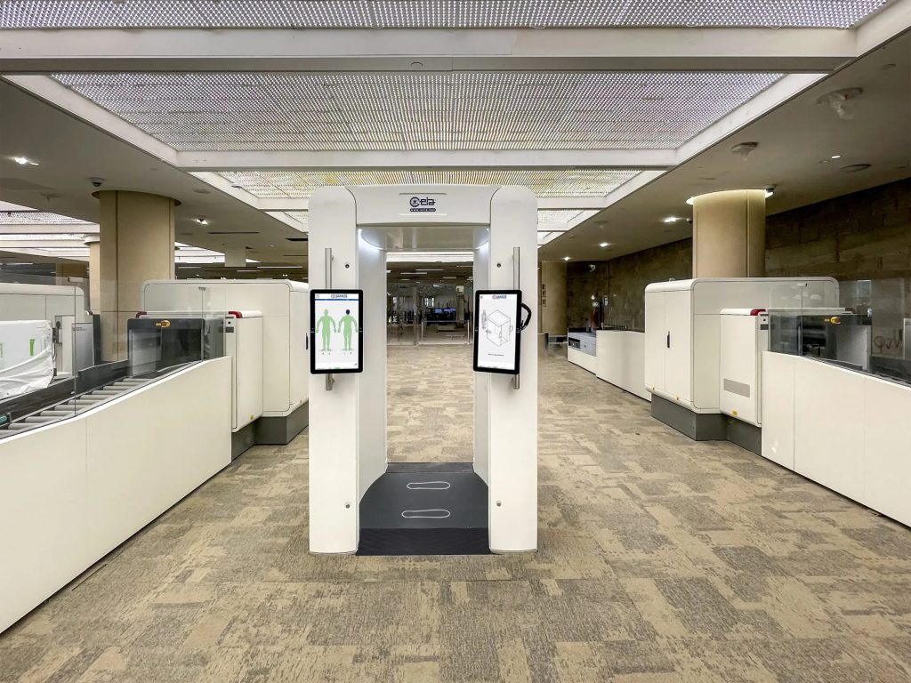 CEIA JANUS installed at a screening checkpoint